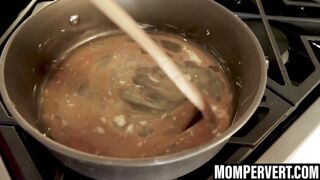 Hot MILF Ariella Ferrera pleasures her stepsons with her mouth