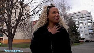 Public Agent Ebony Dutch babe fucked by a big cock in POV