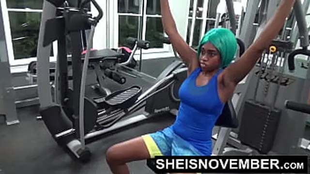 HD Busty Black Gym Slut Nailed By Horny Stranger Catching Her Nude Workout In Gymnasium Demanding Kneeling POV Blowjob &mdash;  Face &mdash;  And Hardcore Public Doggystyle Sex &mdash;   Erotica On Sheisnovember