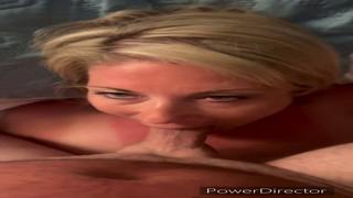 Gorgeous ex-wife gives head and receives a cumshot