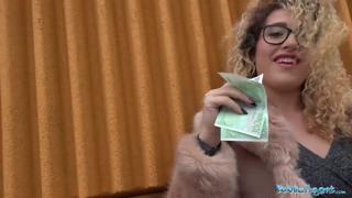 Outdoor Fuck with Busty Blonde Agent