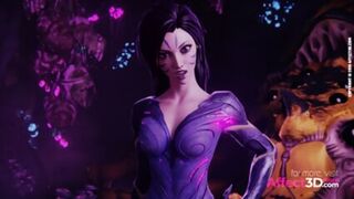 Sci-Fi Beauty Offers Stunning POV Blowjob in 3D Animation